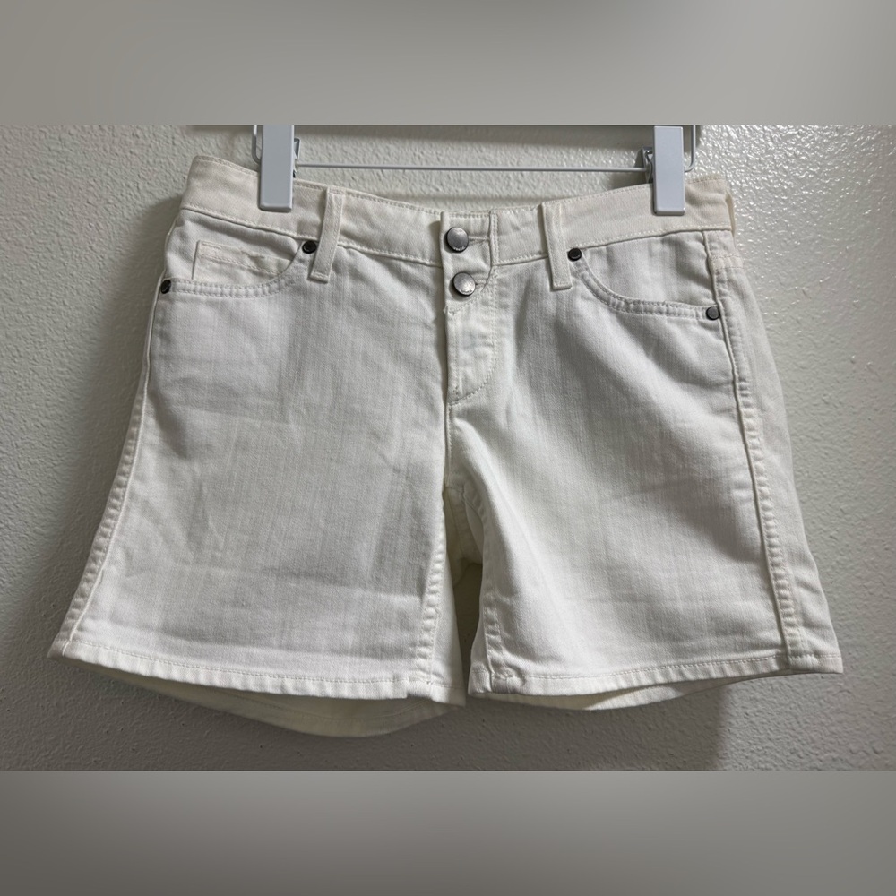 Vince Luce Jean Shorts Denim Double Button White Women's Size 26